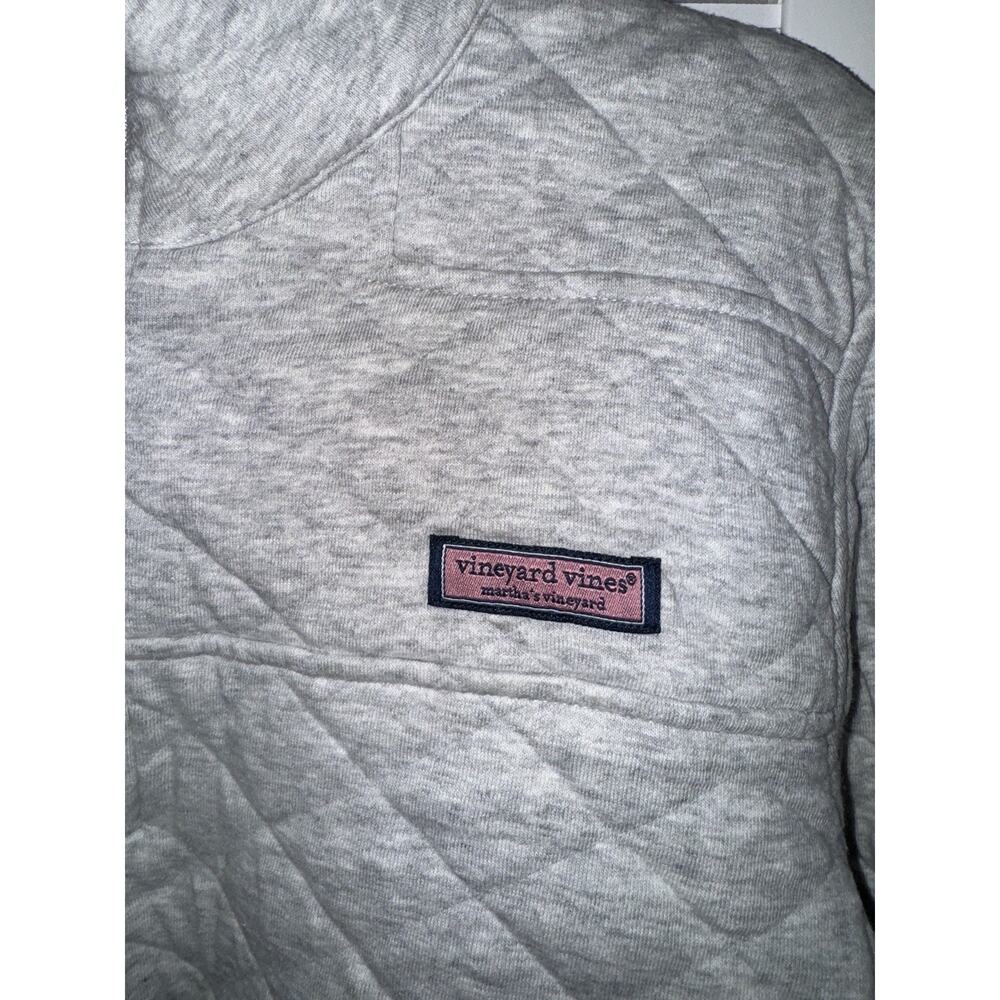 Women's Vineyard Vines Diamond Quilted Shep Shirt Sweater Grey Size Extra Large - Picture 2 of 3